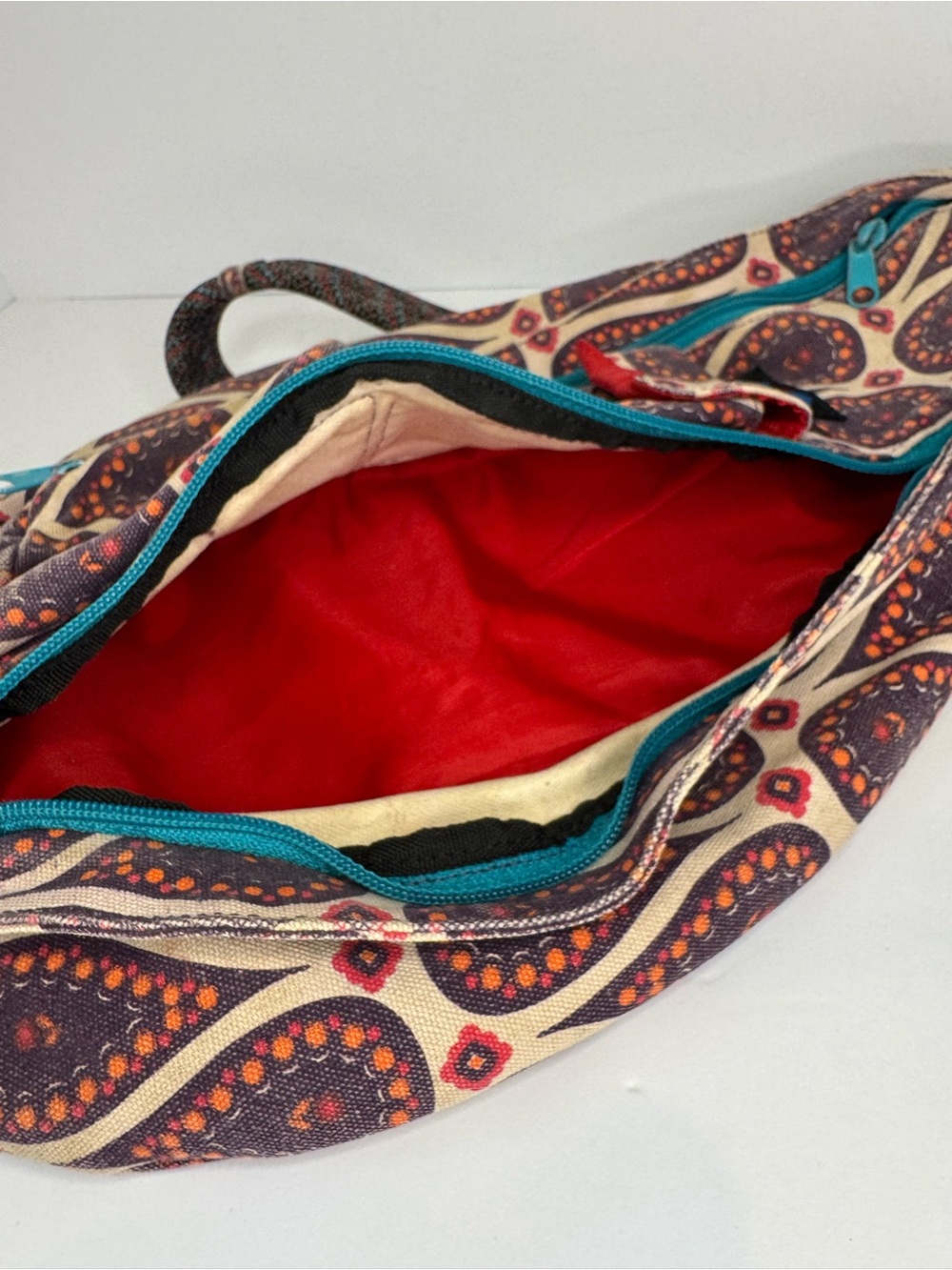 KAVU Rope Sling Bag Paisley Boho Crossbody Backpack Travel Festival - Picture 8 of 9